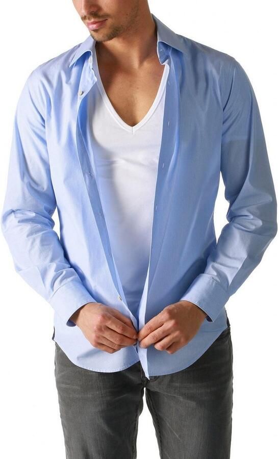 Mey Shirt voor eronder Dry Cotton Functional Korte mouw diepe V-hals single jersey met extra lange rug (1 stuk) - Foto 5