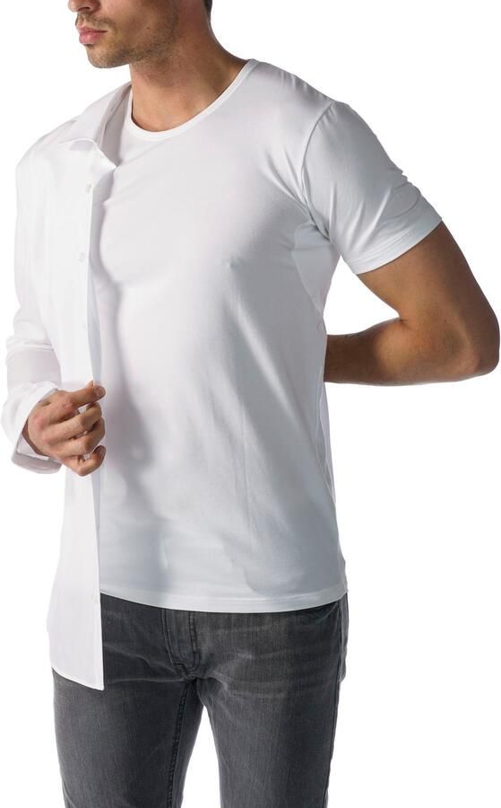 Mey Shirt voor eronder Dry Cotton Functional Korte mouw ronde hals single jersey met extra lange rug - Foto 15