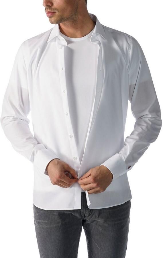 Mey Shirt voor eronder Dry Cotton Functional Korte mouw ronde hals single jersey met extra lange rug - Foto 12