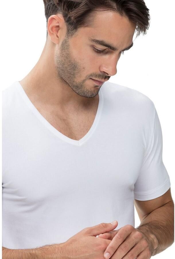 Mey Shirt voor eronder Dry Cotton met v-hals en halve mouwen - Foto 7