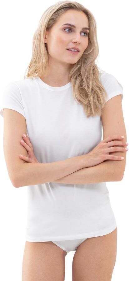 Mey T-shirt COTTON PURE Ronde hals met col - Foto 4