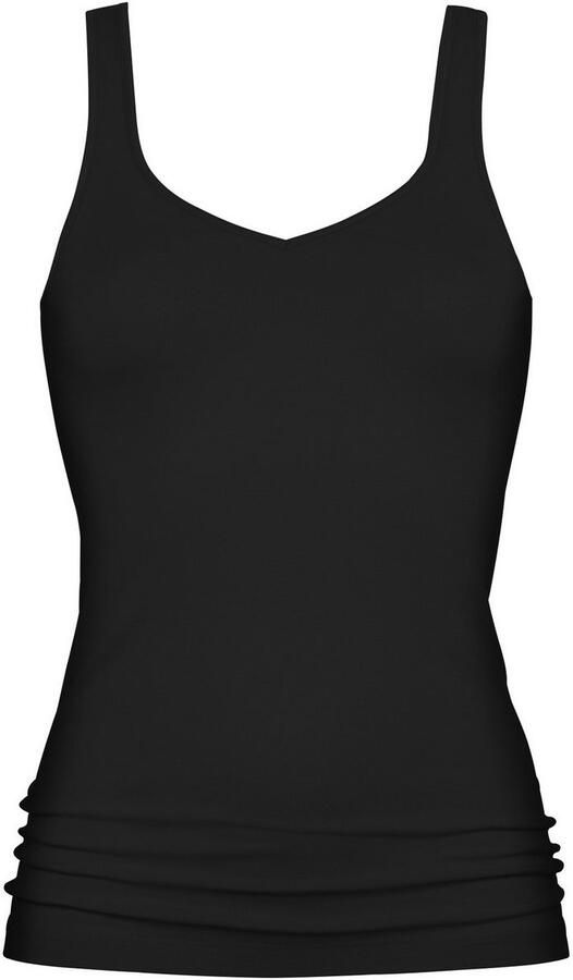 Mey Tanktop Noblesse smalle pasvorm brede bandjes diepe v-hals - Foto 4