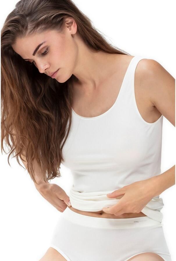 Mey Tanktop Serie Emotion zonder zijnaden brede bandjes fijnrib ronde halslijn - Foto 2