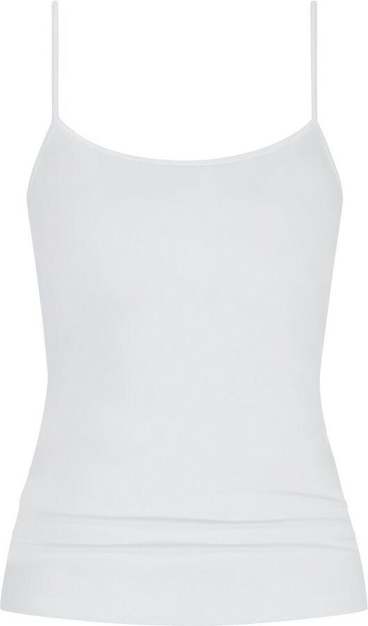 Mey Top met spaghettibandjes COTTON PURE diepe ronde hals ade d katoenmix single jersey