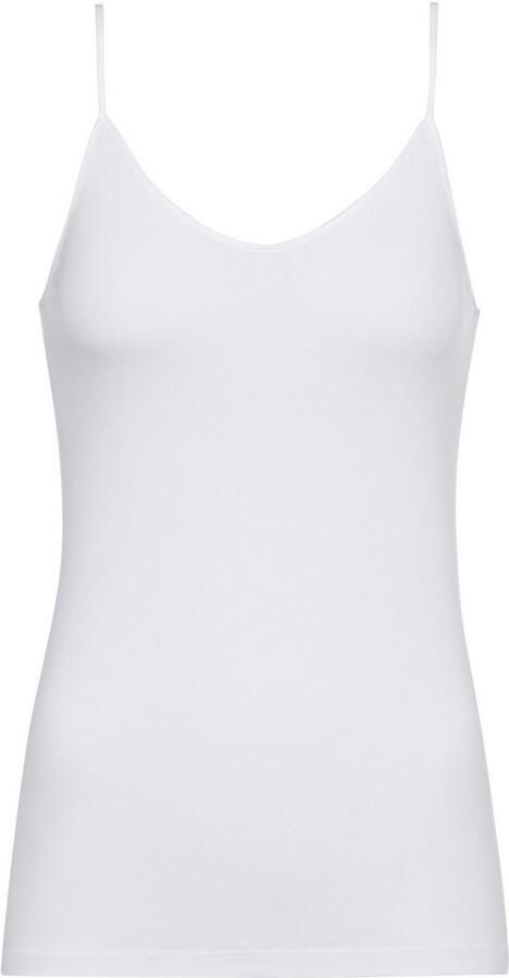 Mey Top met spaghettibandjes Noblesse smalle pasvorm zonder opstaande zijnaden fijnrib - Foto 3