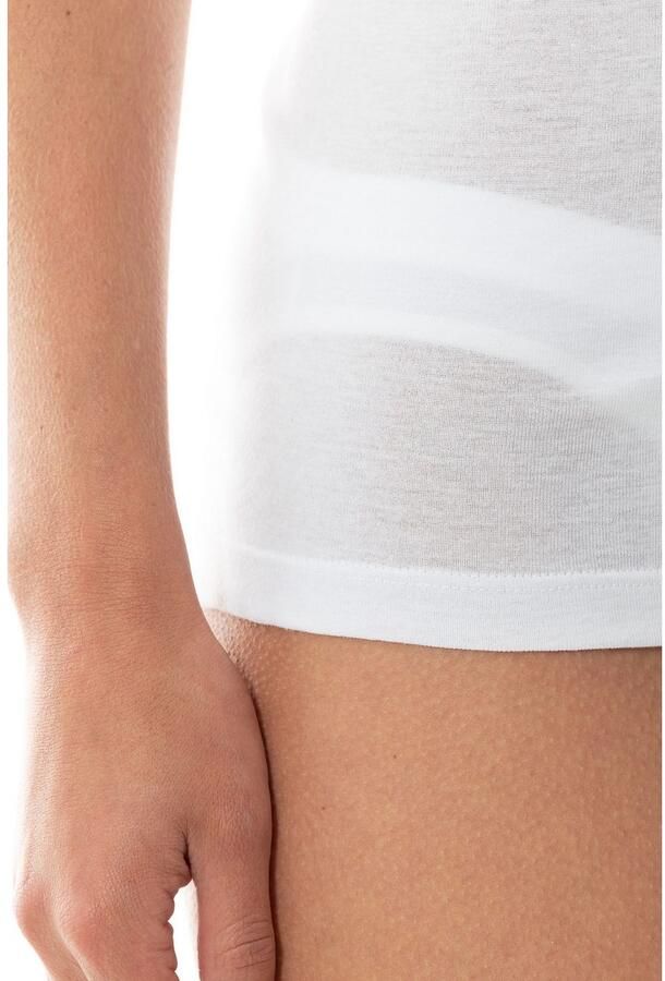 Mey Top met spaghettibandjes Noblesse smalle pasvorm zonder opstaande zijnaden fijnrib