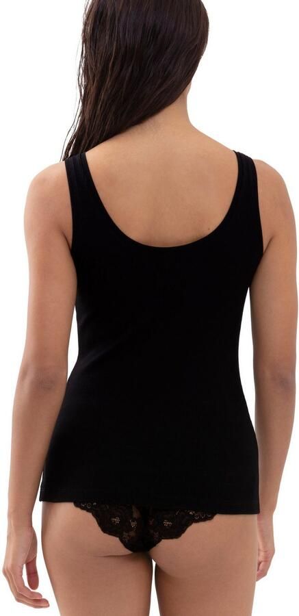 Mey Top Orangic Cotton diepe ronde halslijn fijnrib katoenmix ademend - Foto 4