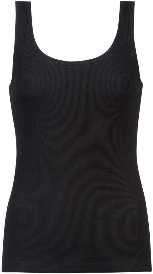 Mey Top Orangic Cotton diepe ronde halslijn fijnrib katoenmix ademend - Foto 2