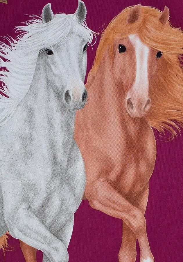 Miss Melody Shirt met lange mouwen met groot paarden-voormotief - Foto 2