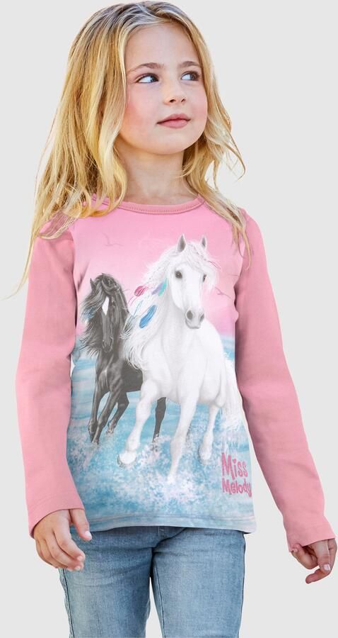 Miss Melody Shirt met lange mouwen met mooi paardenmotief - Foto 4