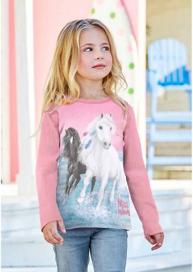 Miss Melody Shirt met lange mouwen met mooi paardenmotief - Foto 3