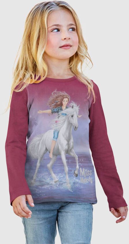 Miss Melody Shirt met lange mouwen met mooi paardenmotief