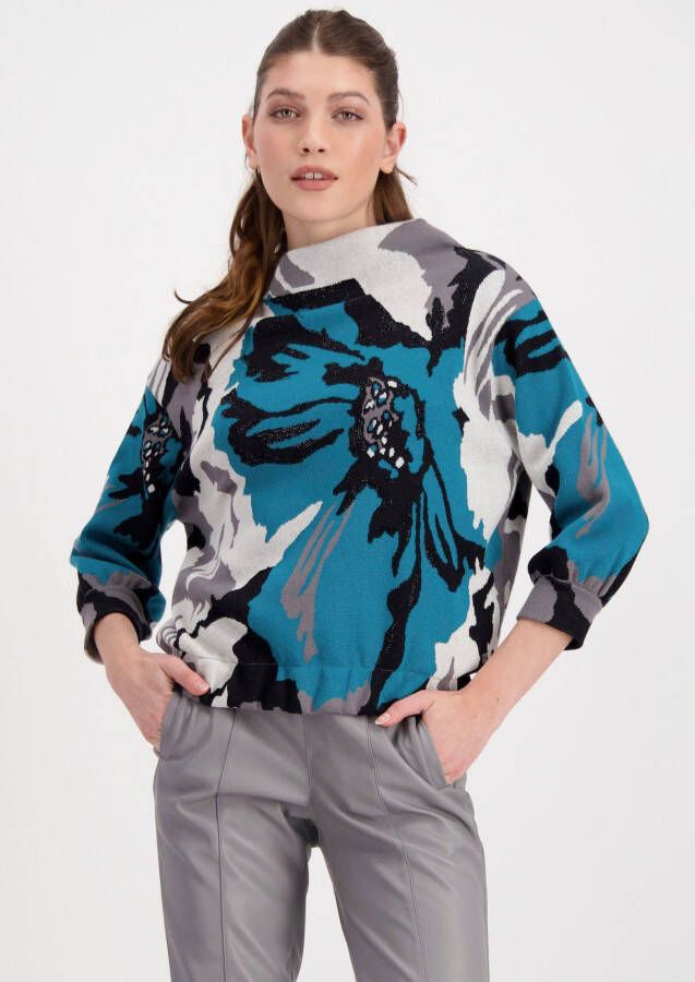 Monari Gebreide Trui met Patroon Multicolor Dames