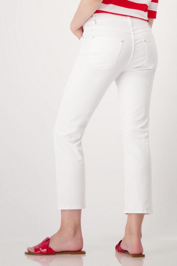 Monari 7 8 jeans met ajourkant