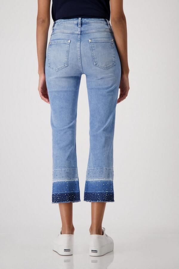 Monari 7 8 jeans met glinstersteentjes - Foto 2