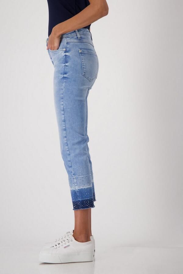 Monari 7 8 jeans met glinstersteentjes - Foto 3