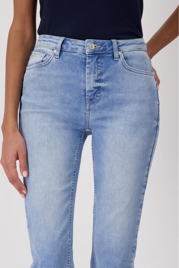 Monari 7 8 jeans met glinstersteentjes
