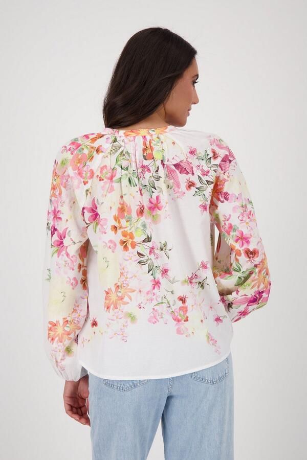Monari Blouse zonder sluiting met bloe print all-over - Foto 3