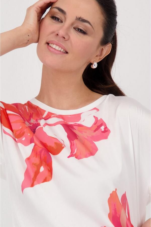 Monari Blouse zonder sluiting met bloe print - Foto 2