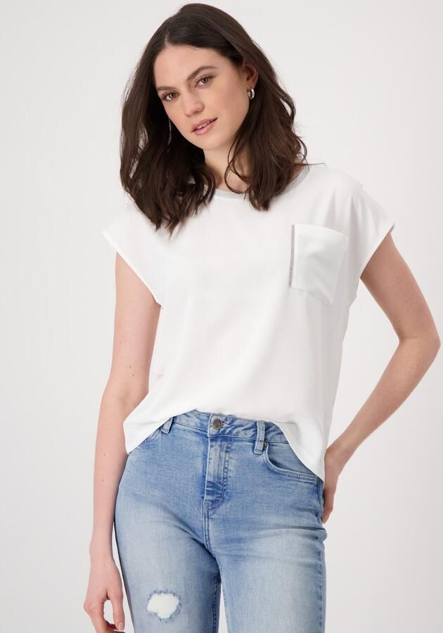 Monari Blouse zonder sluiting met opgestikte sierzak - Foto 6