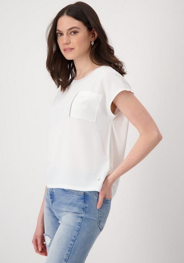 Monari Blouse zonder sluiting met opgestikte sierzak - Foto 4