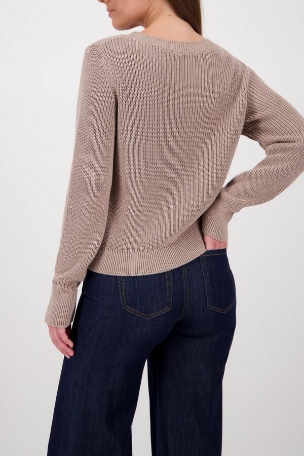 Monari Gebreide Trui Basic Lurex Met een ronde hals - Foto 3