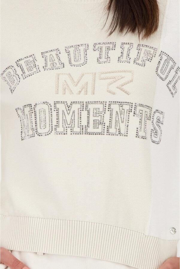 Monari Gebreide Trui colorblock + sieraden - Foto 2