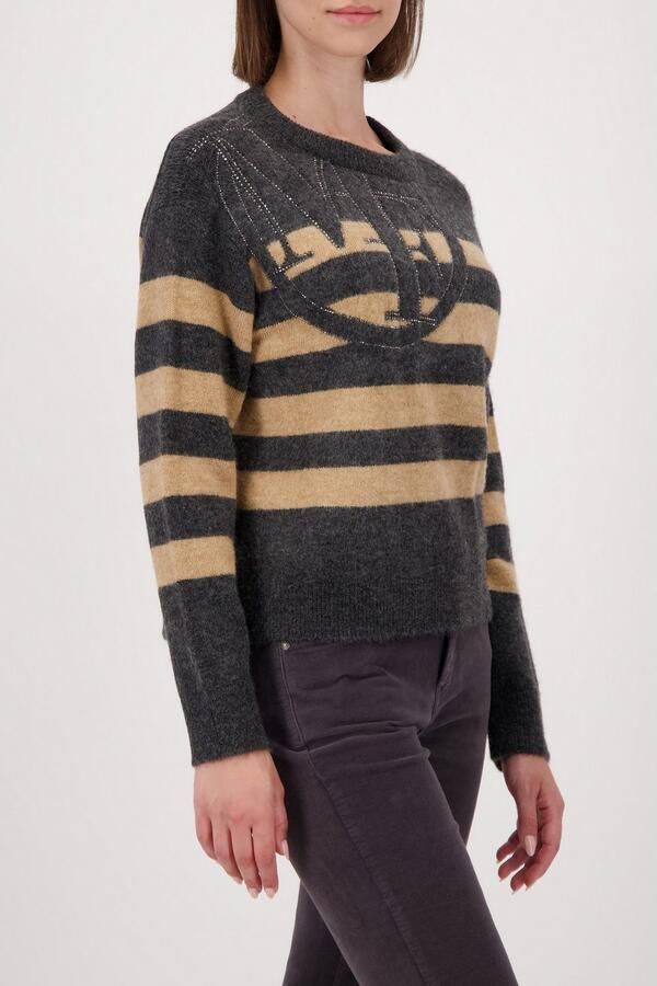 Monari Gebreide trui Regular fit met ronde hals - Foto 3