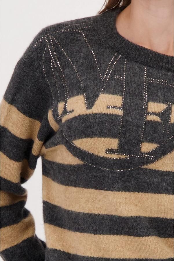 Monari Gebreide trui Regular fit met ronde hals - Foto 2