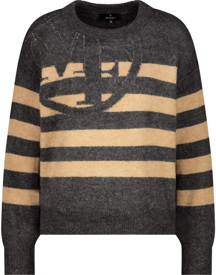 Monari Gebreide trui Regular fit met ronde hals
