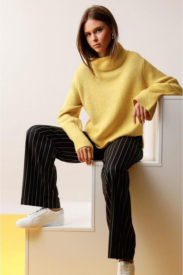 Monari Gebreide trui Regular fit met staande kraag - Foto 3