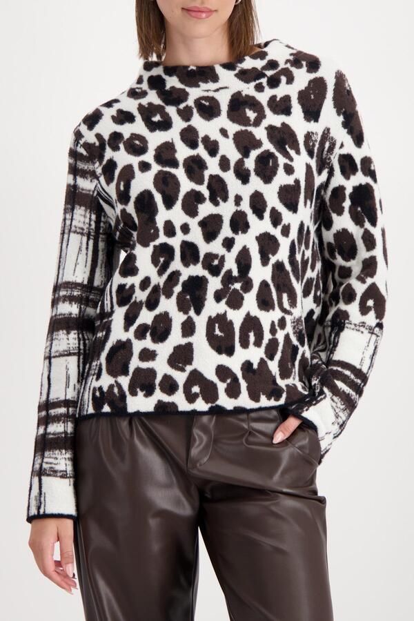 Monari Gebreide trui Regular fit met staande kraag - Foto 6