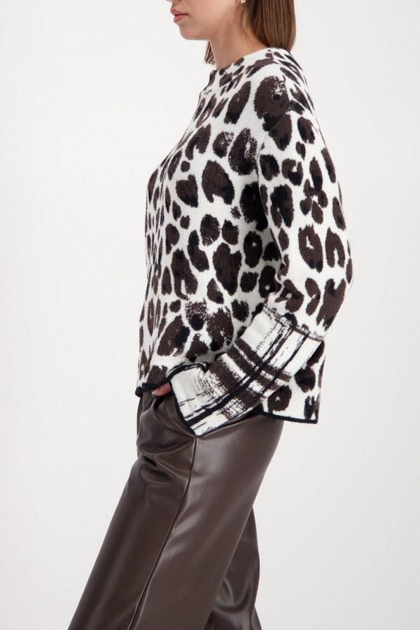 Monari Gebreide trui Regular fit met staande kraag - Foto 4