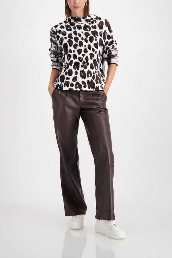 Monari Gebreide trui Regular fit met staande kraag - Foto 5