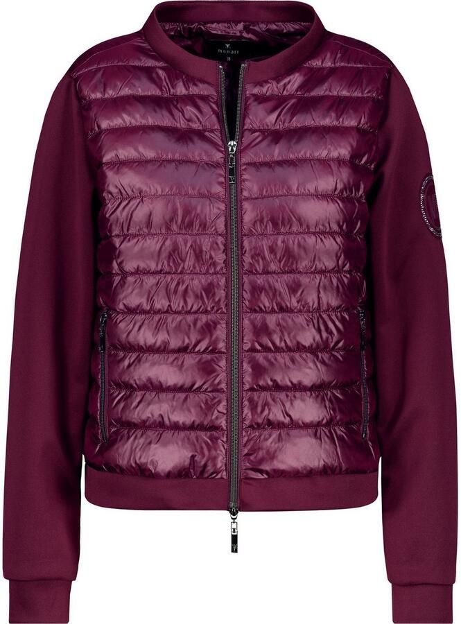 Monari Gewatteerde jas Gewatteerd + Neopreen Regular fit met ronde hals