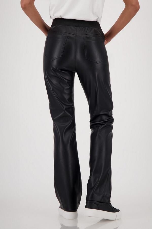 Monari Imitatieleren broek met elastische taille - Foto 2