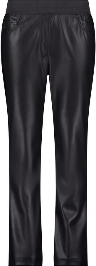 Monari Imitatieleren broek met elastische taille - Foto 5