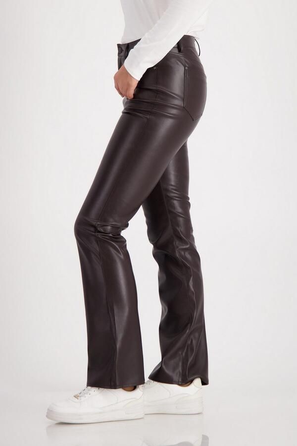 Monari Imitatieleren broek Regular fit - Foto 2