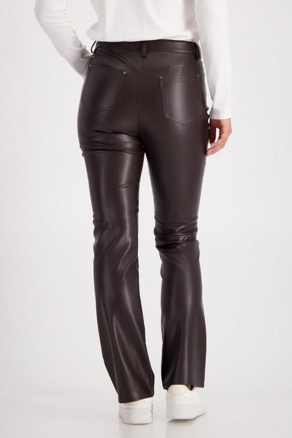 Monari Imitatieleren broek Regular fit - Foto 3