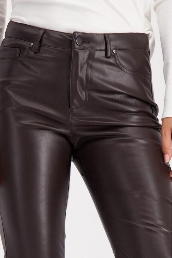 Monari Imitatieleren broek Regular fit