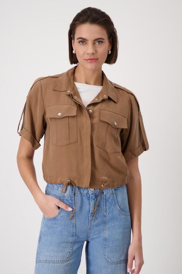 Monari Korte blazer met een rijgkoord bij de zoom - Foto 6