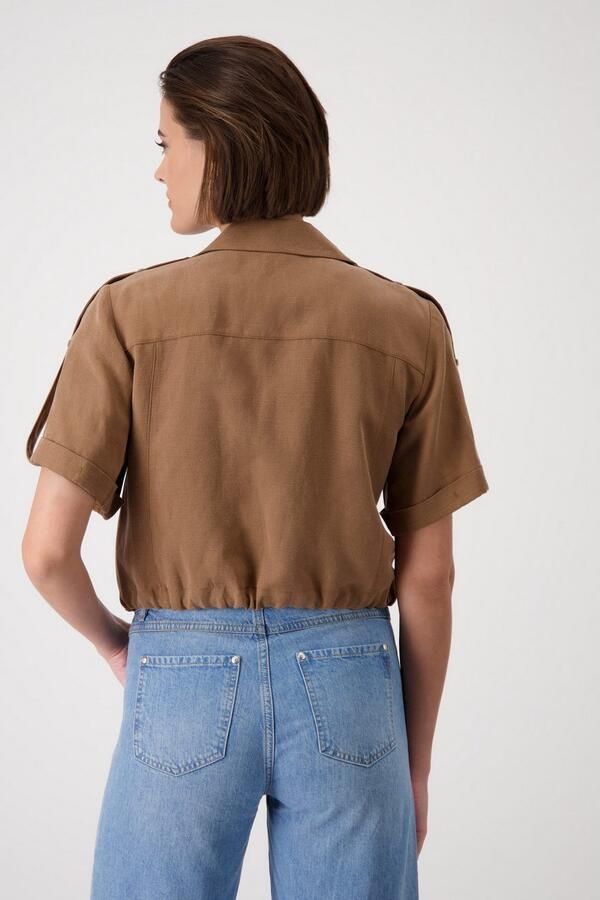 Monari Korte blazer met een rijgkoord bij de zoom - Foto 3