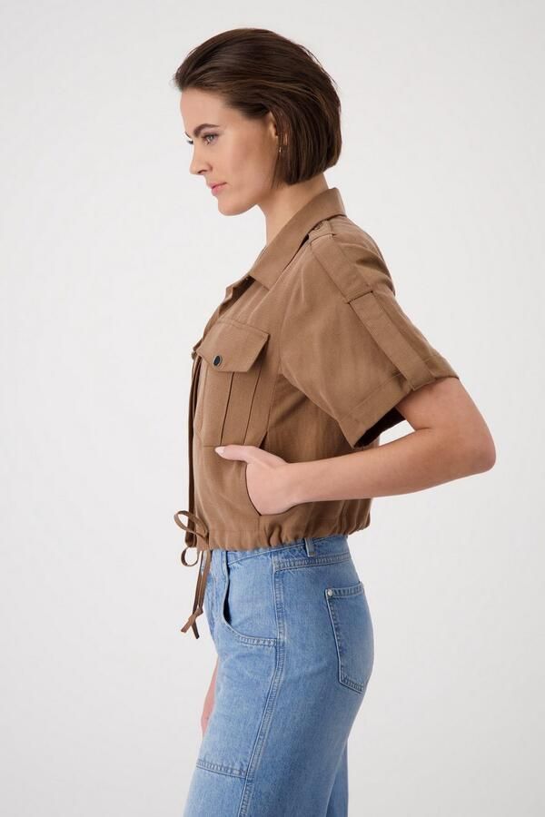 Monari Korte blazer met een rijgkoord bij de zoom - Foto 4