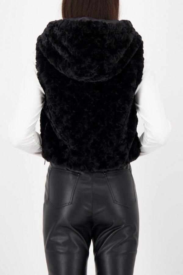 Monari Mouwloos vest van imitatiebont Regular fit met capuchon - Foto 2