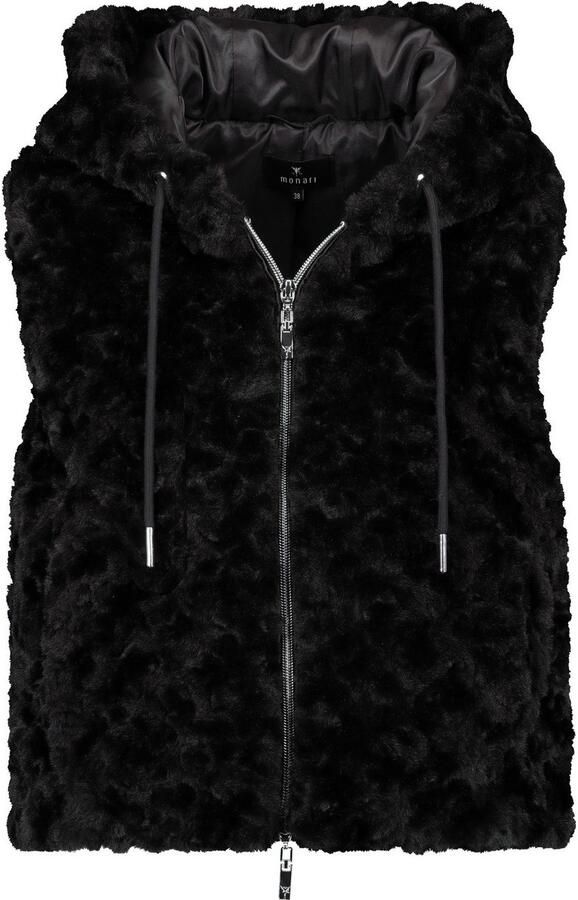 Monari Mouwloos vest van imitatiebont Regular fit met capuchon - Foto 5