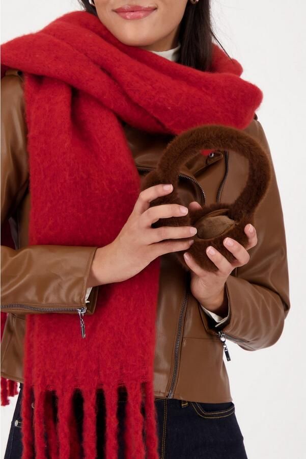 Monari Oorwarmers Regular fit met imitatiebont - Foto 2