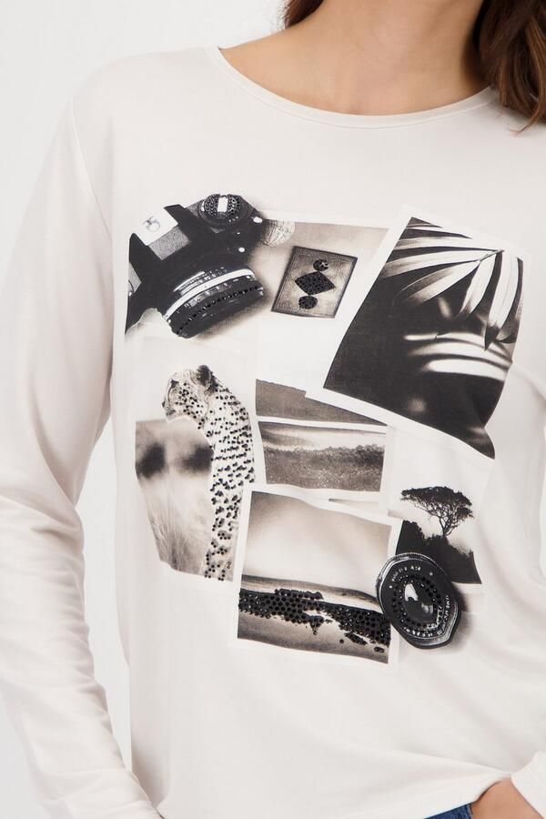 Monari Shirt met lange mouwen Shirt Collage Met een ronde hals - Foto 4