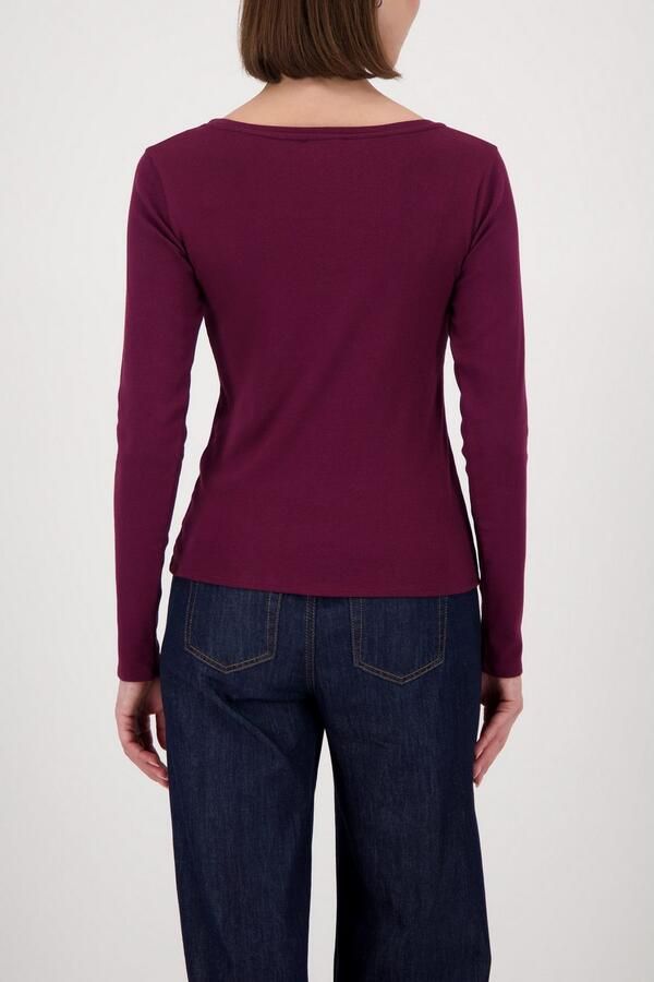 Monari Shirt met lange mouwen Shirt Rib Sieraden Met wijde ronde hals - Foto 3