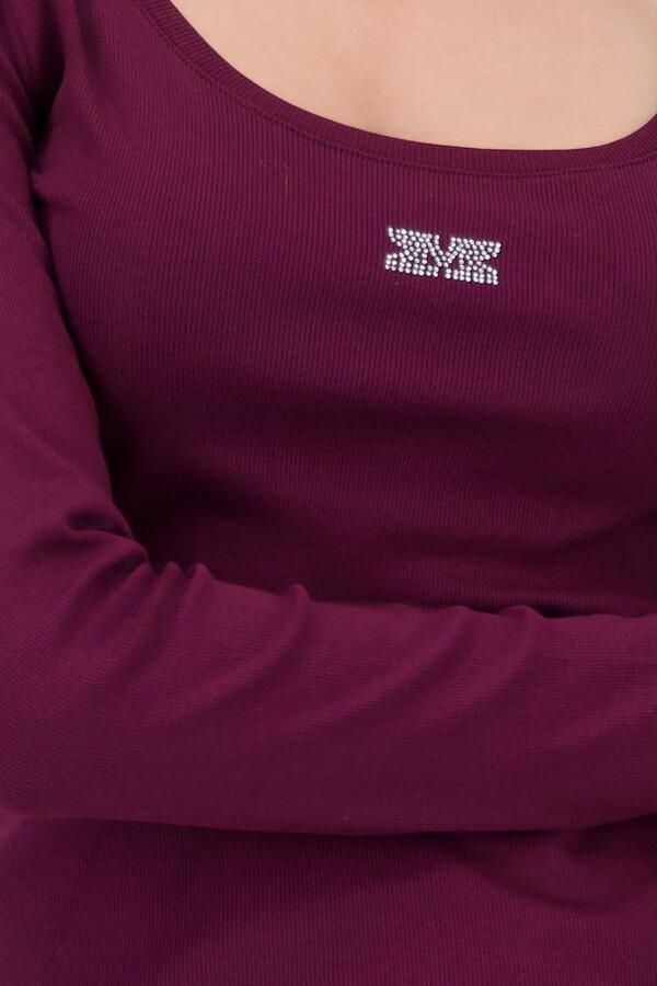 Monari Shirt met lange mouwen Shirt Rib Sieraden Met wijde ronde hals - Foto 4