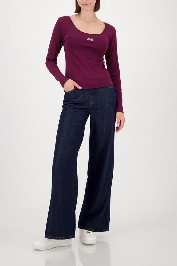 Monari Shirt met lange mouwen Shirt Rib Sieraden Met wijde ronde hals - Foto 5